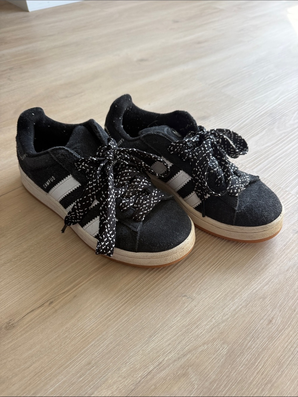 Adidas Black Campus Suede Sneakers